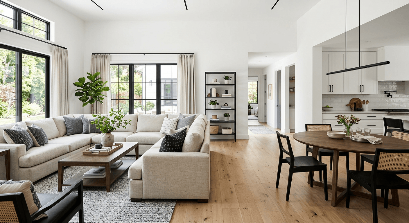 Illustrative image of a remodeled living space