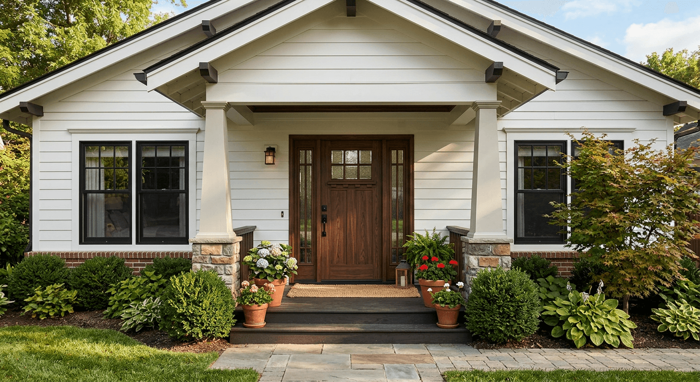 Illustrative image of a new entry door and windows